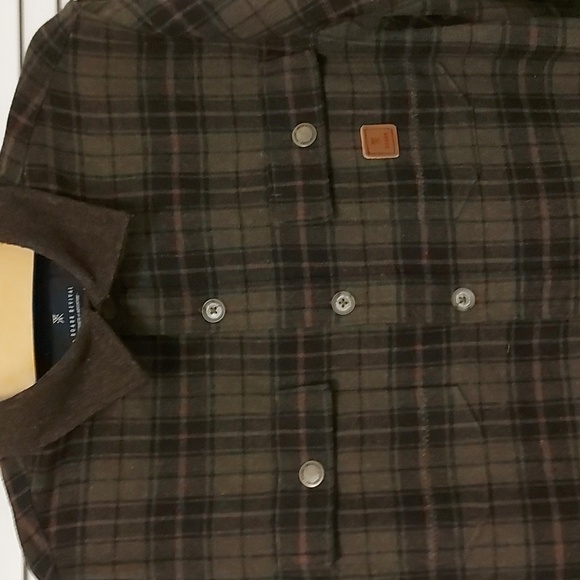 Roark Nordsman Plaid Shirt in Green and Brown - Picture 2 of 9